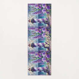 Esterilla De Yoga Faro morado con Foxglove e Iris personalizado