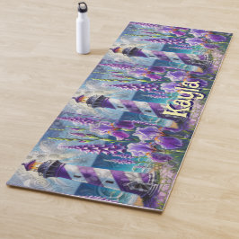Esterilla De Yoga Faro morado con Foxglove e Iris personalizado