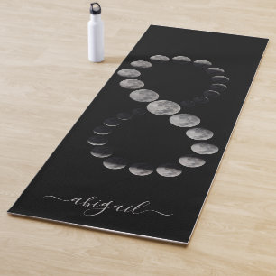 Esterilla De Yoga Fases celestes de la luna   Nombre personalizado
