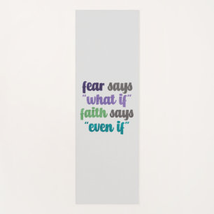 Esterilla De Yoga Fear versus Faith Quote