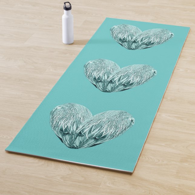 Esterilla De Yoga Feather heart in soft green (In situ)