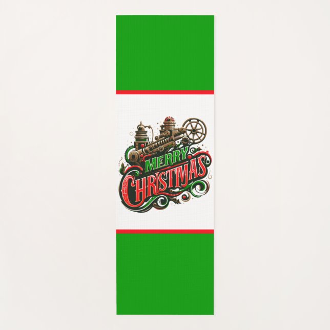 Esterilla De Yoga Feliz Navidad steampunk (Anverso)