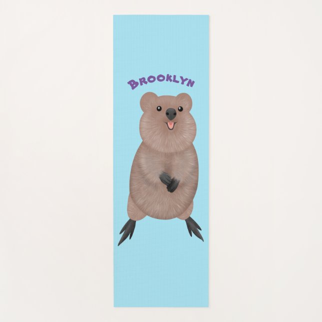Esterilla De Yoga Feliz y lindo diseño de personalizados de quokka (Anverso)