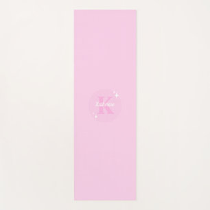 Esterilla De Yoga Feminina monogramada rosa Pastel moderno