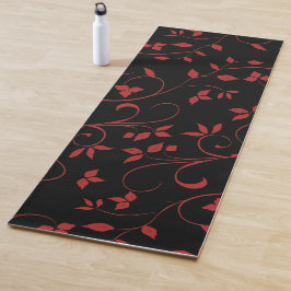 Esterilla De Yoga Fern decorativo rojo y negro asombroso