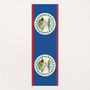 Esterilla De Yoga Festejos patrióticos de yoga con bandera de Belice