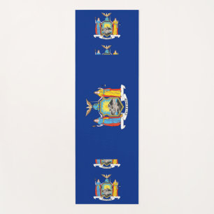 Esterilla De Yoga Festejos patrióticos de yoga con bandera de Nueva