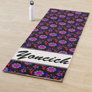 Esterilla De Yoga Fibonacci 'Fish Checker Black' por Kenneth Yoncich
