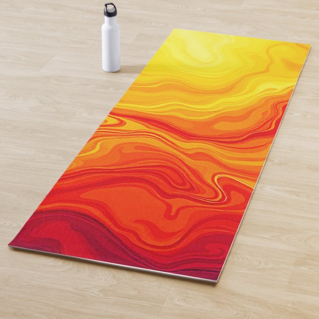 Esterilla De Yoga Fiery Abstract Flow Art (In situ)