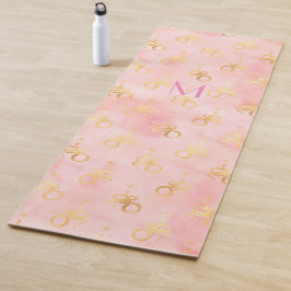 Esterilla De Yoga Fiesta Celestial de Serpiente de Oro de color Rosa