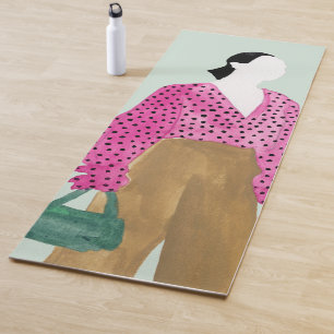 Esterilla De Yoga Figura de la moda de pie - Punto Polka superior