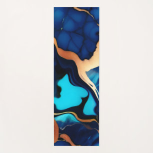 Esterilla De Yoga Flamante dorado azul trenzado
