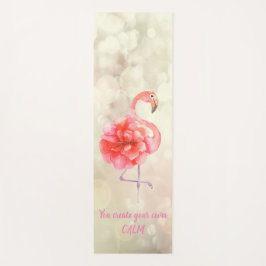 Esterilla De Yoga Flamenco Rosa Flamingo, Bokeh -Mensaje Motivaciona