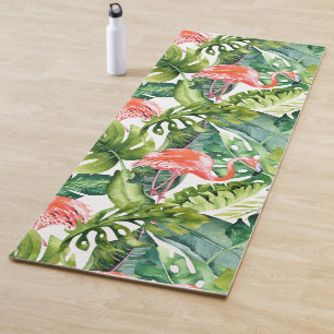 Esterilla De Yoga FLAMINGOS DE CORAL DE PINO DE PixDezines, TEMA TRO