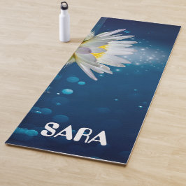 Esterilla De Yoga Flor azul de loto meditación yoga
