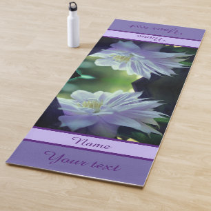 Esterilla De Yoga Flor Clematis Enclavada En Trellis Personalizada