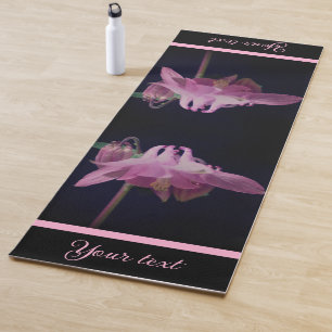 Esterilla De Yoga Flor De Columbina Rosa Intensa Personalizada