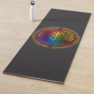 Esterilla De Yoga Flor De La Geometría Sagrada De La Vida Meditación