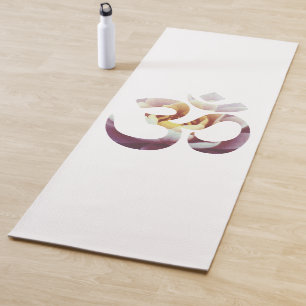 Esterilla De Yoga Flor de Loto Om Mantra Yoga Alfombra Meditación