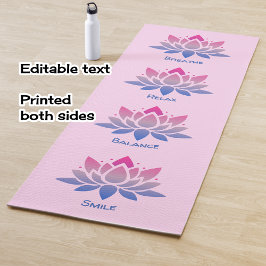 Esterilla De Yoga Flor de loto rosa doble cara