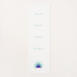 Esterilla De Yoga Flor de Lotus verde azul minimalista personalizada
