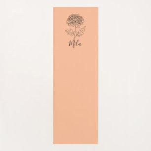 Esterilla De Yoga Flor de nacimiento de crisantemo de noviembre pers