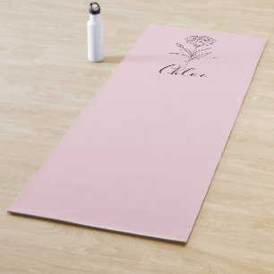 Esterilla De Yoga Flor de natalidad personalizada en enero de carnac