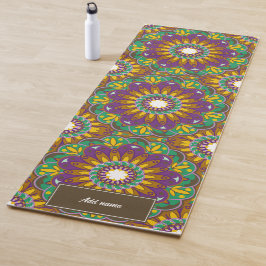 Esterilla De Yoga Flor de vida Patrón de Mandala nombre personalizad