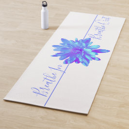 Esterilla De Yoga Flor floral azul violeta elegante