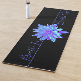 Esterilla De Yoga Flor floral azul violeta elegante