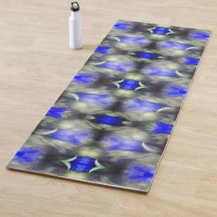 Esterilla De Yoga Flor Gentiana azul Multiplicada Naturaleza abstrac