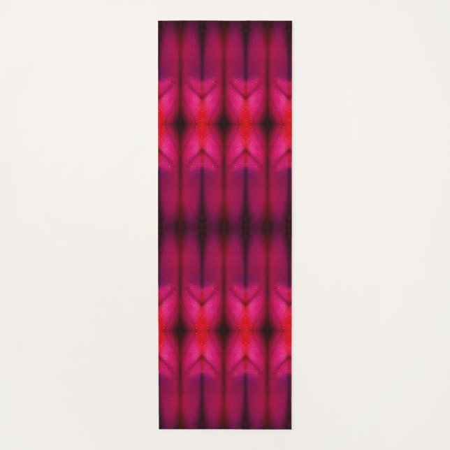 Esterilla De Yoga Flor magenta Ikat Recoleta (Anverso)