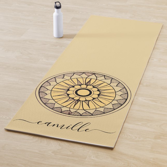 Esterilla De Yoga Flor Mandala Yoga personalizado (In situ)