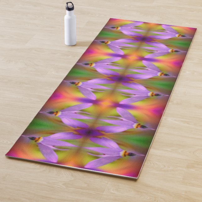 Esterilla De Yoga Flor púrpura pálida cerrar resumen (In situ)
