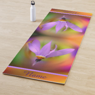 Esterilla De Yoga Flor púrpura pálida cierra personalizada