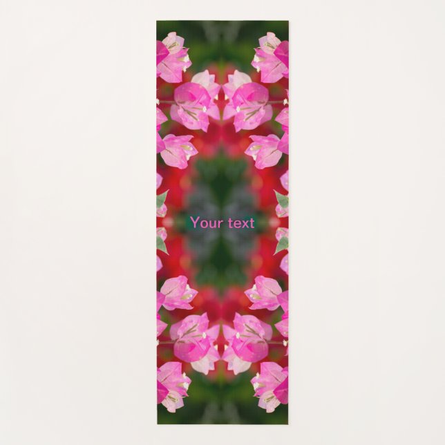 Esterilla De Yoga Flor rosa Bougainvillea  (Anverso)