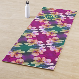 Esterilla De Yoga Flor silvestre amarilla abstracta arte personaliza