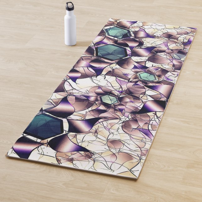 Esterilla De Yoga Flor virtual confusa en tonos degradados (In situ)