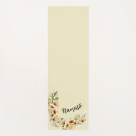 Esterilla De Yoga Flora amarilla