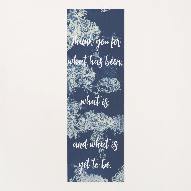 Esterilla De Yoga Floral azul pacífico (Anverso)
