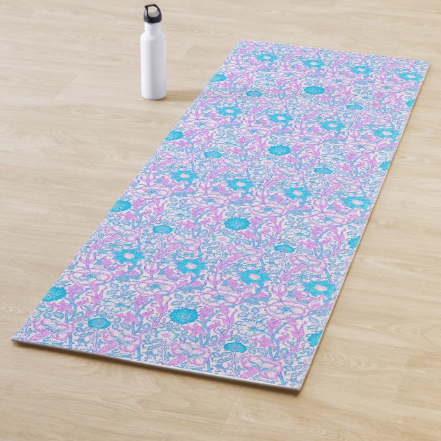 Esterilla De Yoga Floral azul y púrpura (In situ)