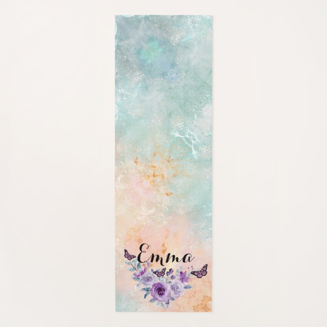 Esterilla De Yoga Floral bouquet purple garden (Anverso)