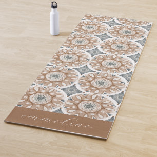 Esterilla De Yoga Floral de Boho personalizada