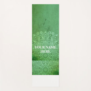 Esterilla De Yoga Floral de Mandala Natural Verde