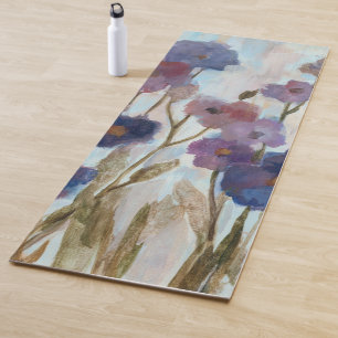Esterilla De Yoga Floral resumida en púrpura