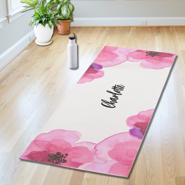 Esterilla De Yoga Floral Rosa Personalizada (Subido por el creador)