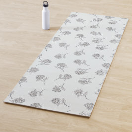 Esterilla De Yoga Florecimiento Botánico Atemporal Gris Suave