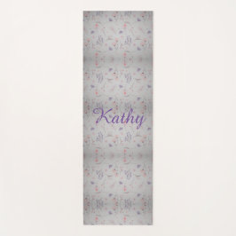 Esterilla De Yoga Flores acuarelas de bonito