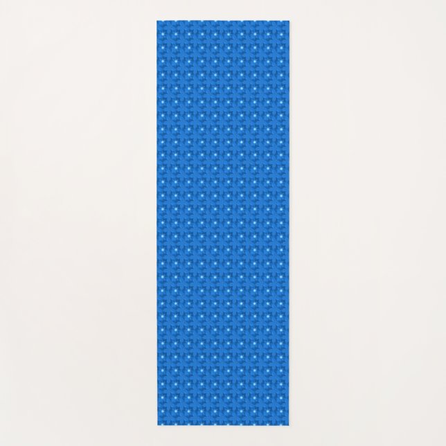 Esterilla De Yoga Flores azules en 3D , Artdeco (Anverso)