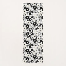 Flores beige y negra